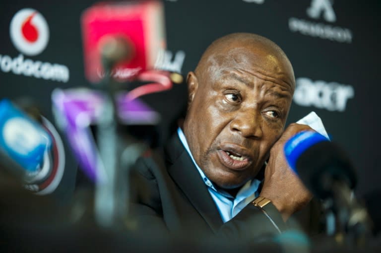 South African head football coach Ephraim Shakes Mashaba was suspended for insulting a national association president Danny Jordaan after a World Cup qualifying win over Senegal