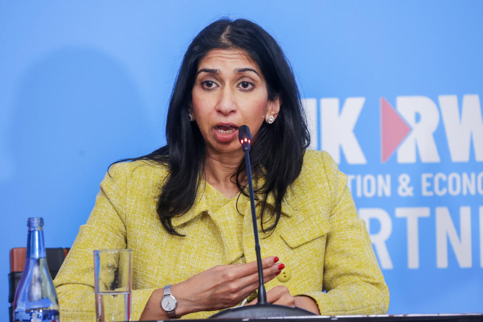 Home Secretary Suella Braverman has denied the delays at Dover came about as a result of Brexit. (Getty)