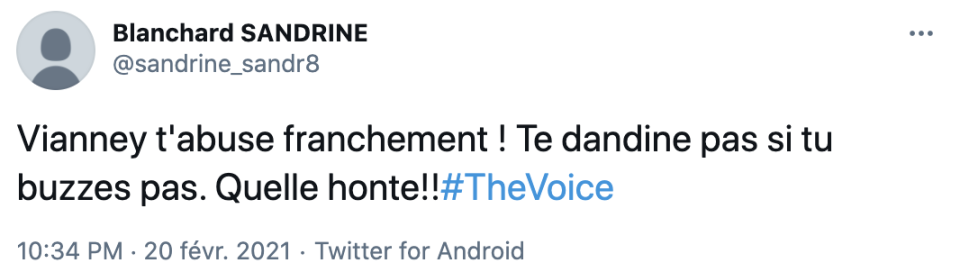 L'attitude de Vianney a déçu les fans de The Voice.