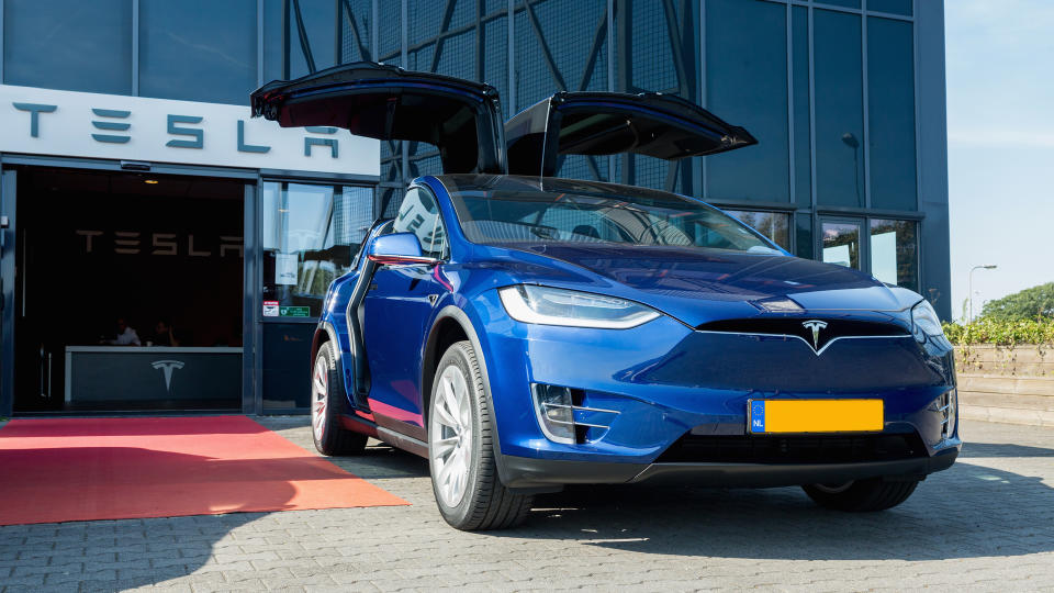 TILBURG, NETHERLANDS - SEPTEMBER 25, 2016: TESLA MODEL X.