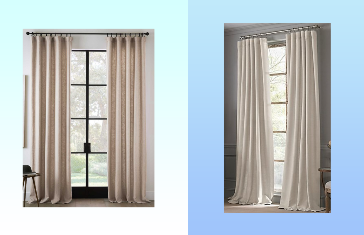 It's curtains for high prices. (Photos: Pottery Barn; Walmart)