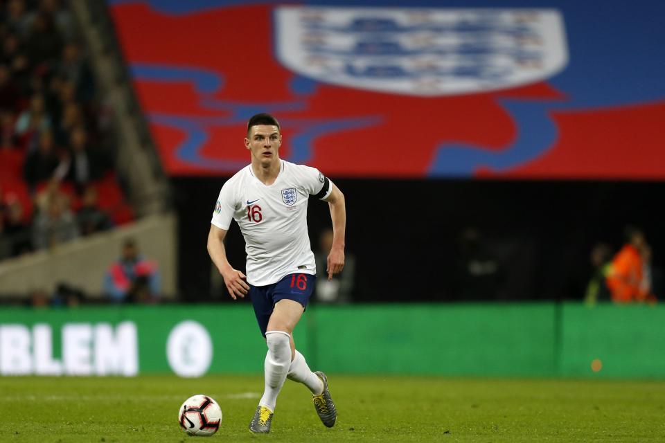 Declan Rice made his debut for England at Wembley against the Czech Republic (Getty Images)