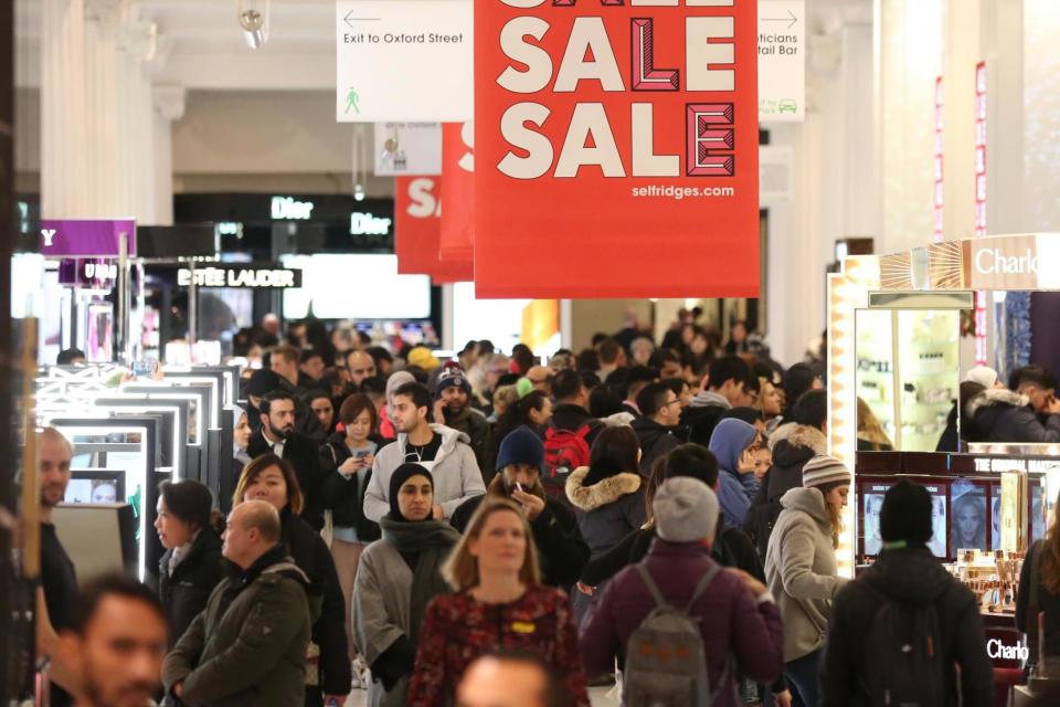 New Year sales lure shoppers back to high street as sales grow after disappointing Christmas, figures show