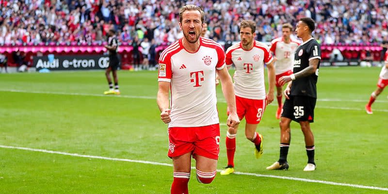 Trifft wie er will: Bayern-Stürmer Harry Kane.<span class="copyright">Augenklick/Marcel Engelbrecht</span>