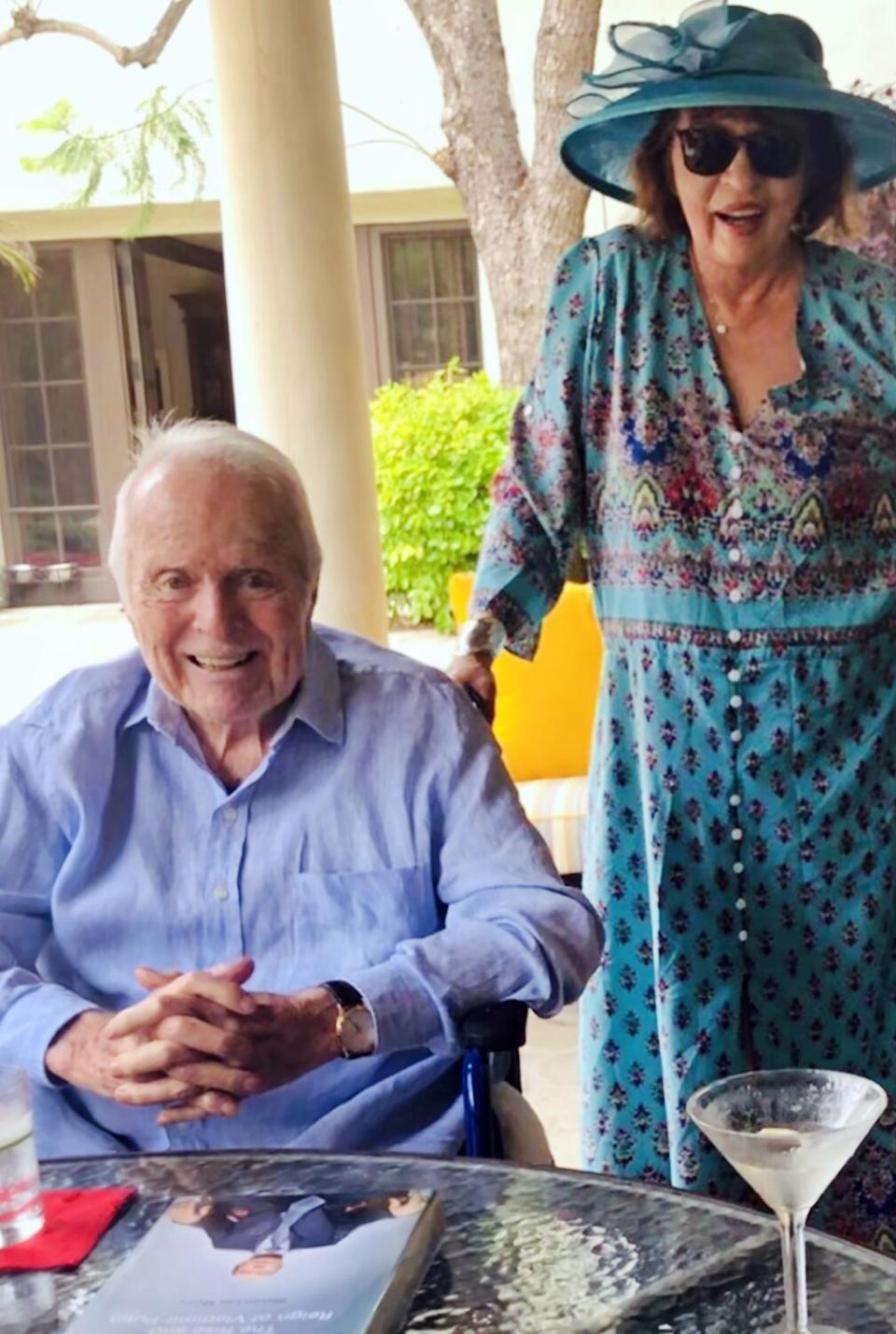 Former Mayor of Los Angeles Richard Riordan with Los Angeles Times writer and columnist Patt Morrison.