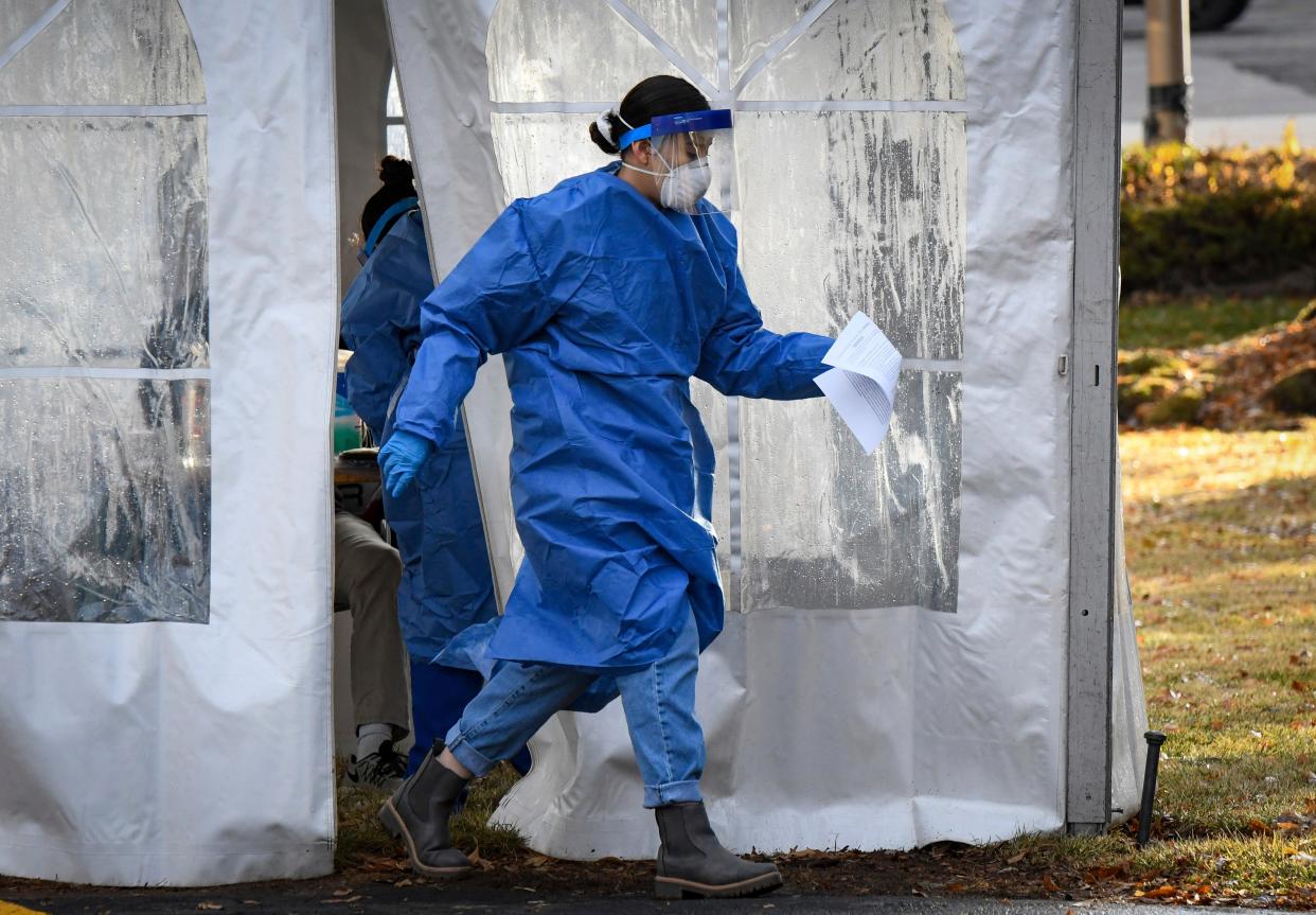 Nurses union warns of ‘catastrophic death’ coming amid a surge in coronavirus cases and hospitalisations (AP)