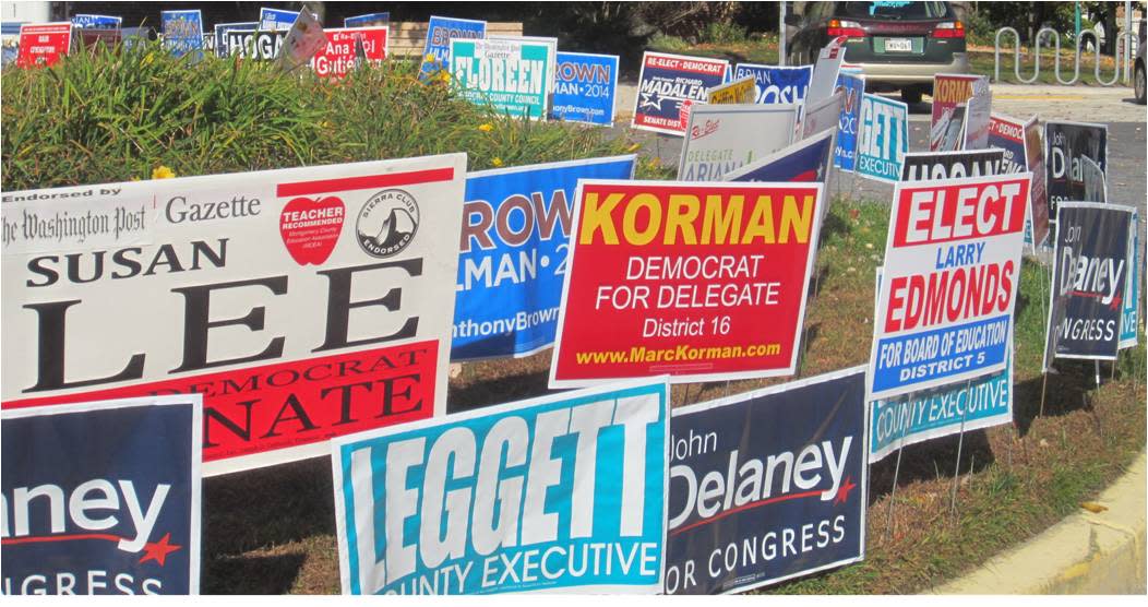  A campaign sign graveyard. 