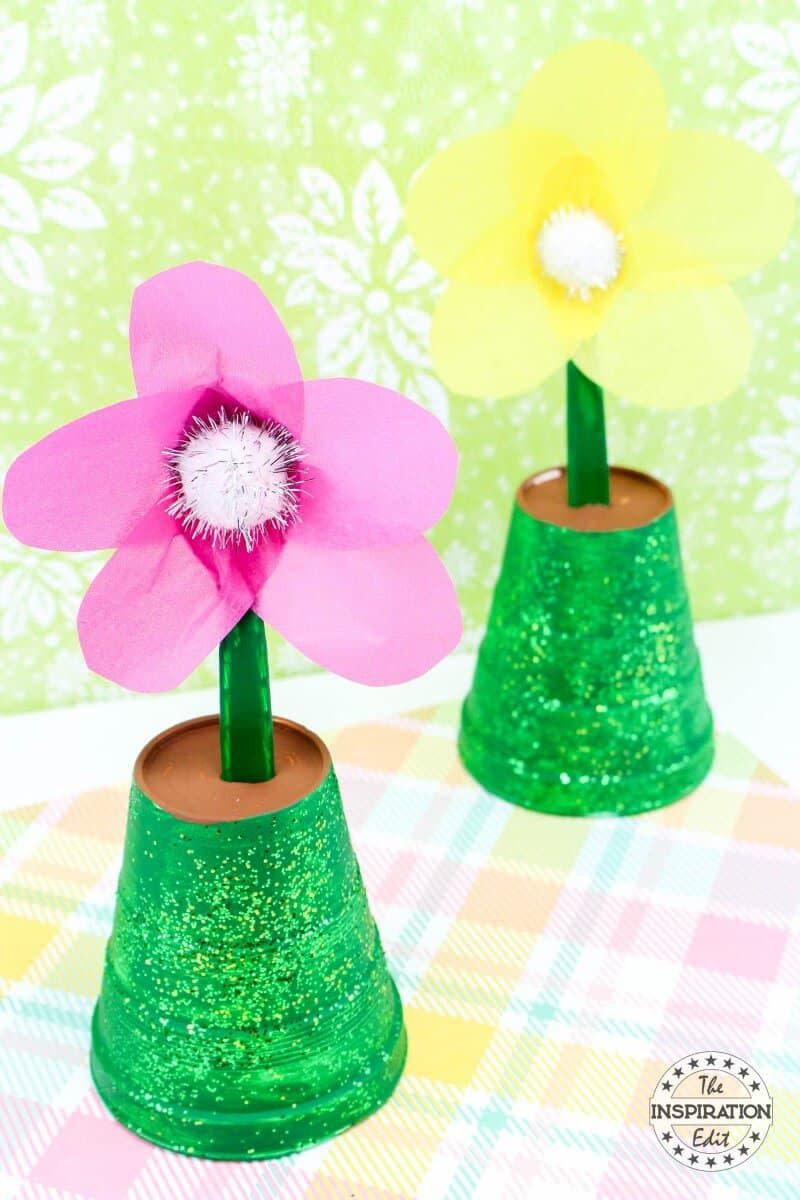 flower pot mothers day craft from kids