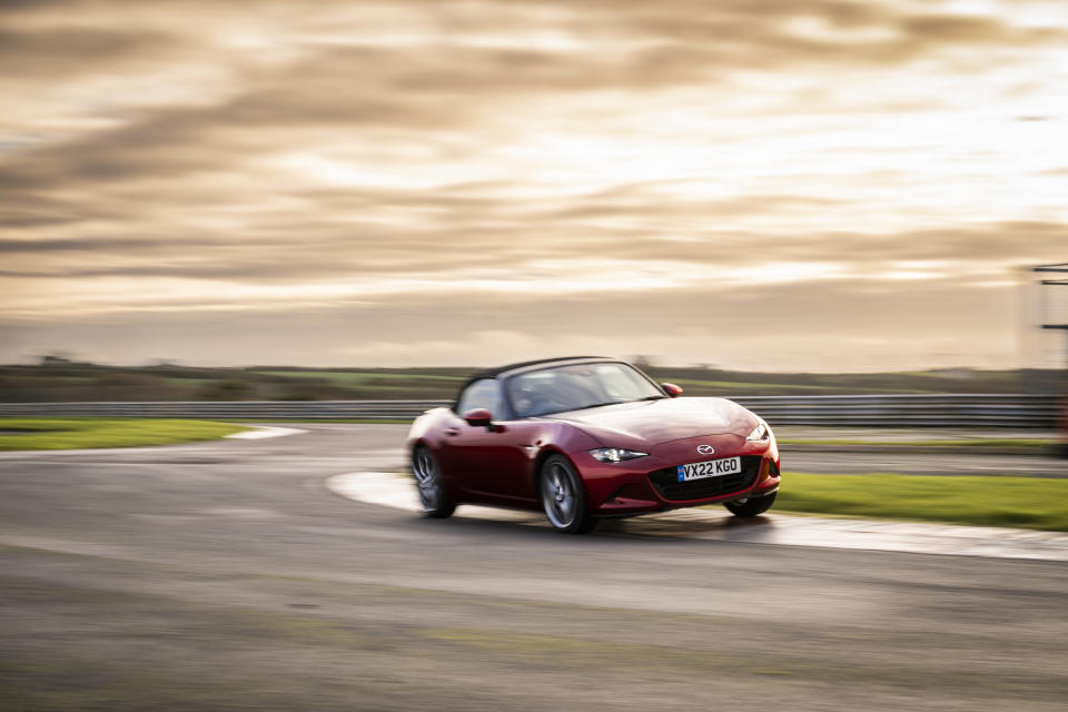 The MX-5 completed hot laps across the four nations of the UK. (Mazda)