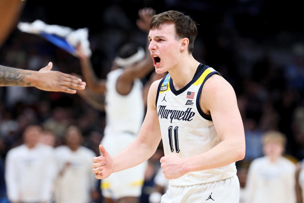 Tyler Kolek leads the Marquette Golden Eagles into a Sweet 16 game on Friday night against the NC State Wolfpack.