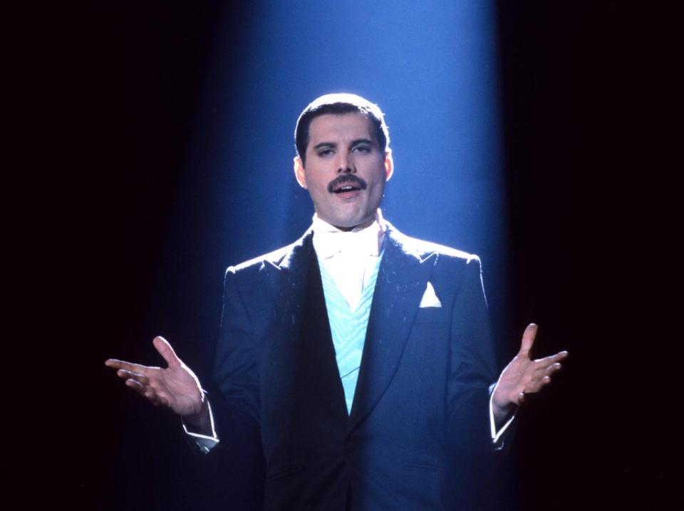 Freddie Mercury filming a music video with Queen in 1986, the year the band stopped performing live (Alan Davidson/Shutterstock)