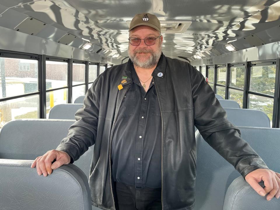 Robert Geiss, president of CUPE Local 1145, which represents school bus drivers on the Island, says he believes the provincial government rushed into purchasing the new buses now students and drivers are paying the price (Wayne Thibodeau/CBC - image credit)