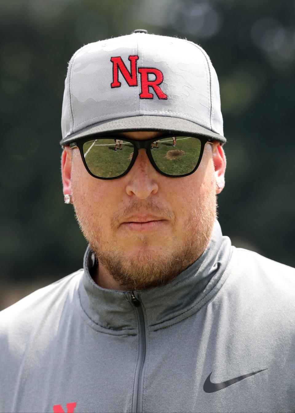 James Hickey, the head coach for the North Rockland High School football team is pictured on the opening day of practice, Aug. 20, 2022, at their school in Thiells. 