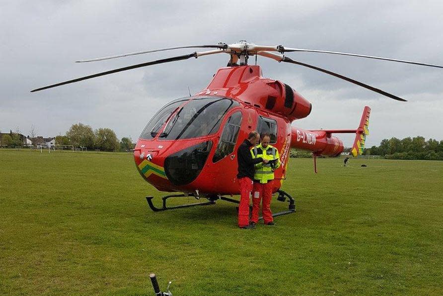 Emergency: An Air Ambulance landed in nearby Albany Park: @MPSEnfieldHW