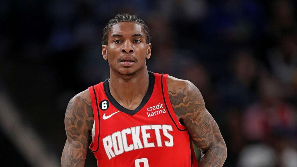 PHOTO: Kevin Porter Jr. #3 of the Houston Rockets brings the ball up court during the game against the Memphis Grizzlies at FedExForum on March 24, 2023 in Memphis, Tennessee. (Justin Ford/Getty Images)