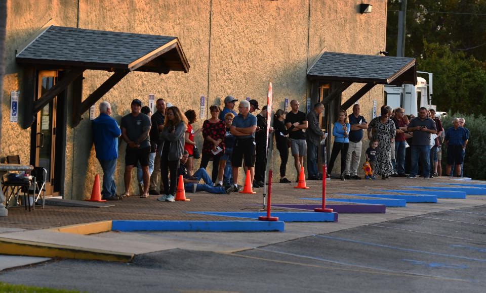 It's Election Day in Brevard and people were lined up to vote before 7 a.m. at the Moose Lodge on Merritt Island, where a heavy turnout is expected.