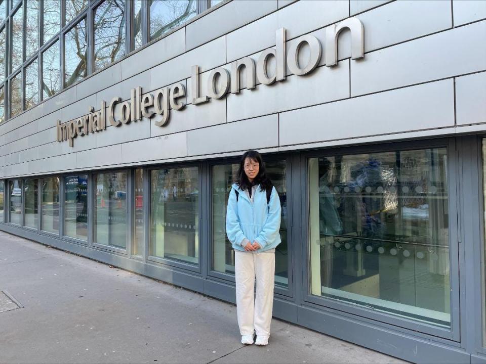 West Texas A&M University graduate Yidi Hou now attends Imperial College in London.