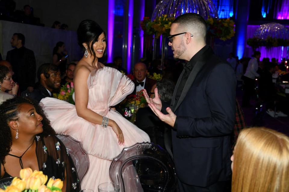 <div class="inline-image__caption"><p>Cardi B and honoree Shaun King attend Rihanna's 5th Annual Diamond Ball Benefitting The Clara Lionel Foundation at Cipriani Wall Street on September 12, 2019 in New York City.</p></div> <div class="inline-image__credit">Dave Kotinsky/Getty Images for Diamond Ball</div>