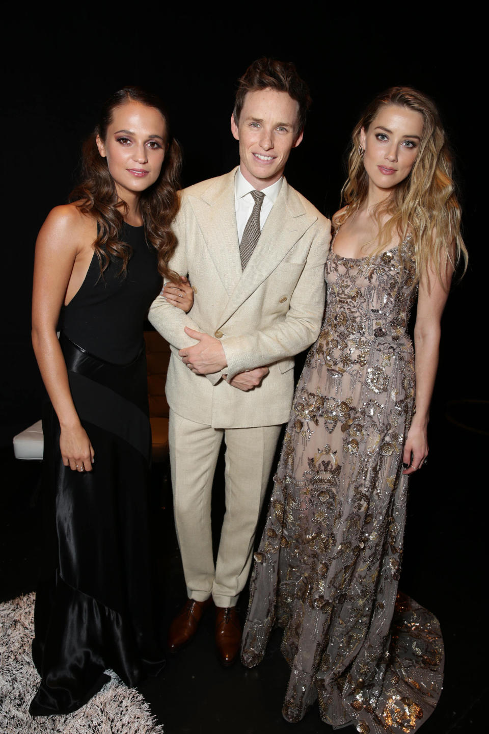 EXCLUSIVE - Alicia Vikander, Eddie Redmayne and Amber Heard at the Focus Features 'The Danish Girl' Premiere at 2015 Toronto International Film Festival on Saturday, September 12, 2015, in Toronto, Canada. (Photo by Eric Charbonneau/Invision for Focus Features/AP Images)