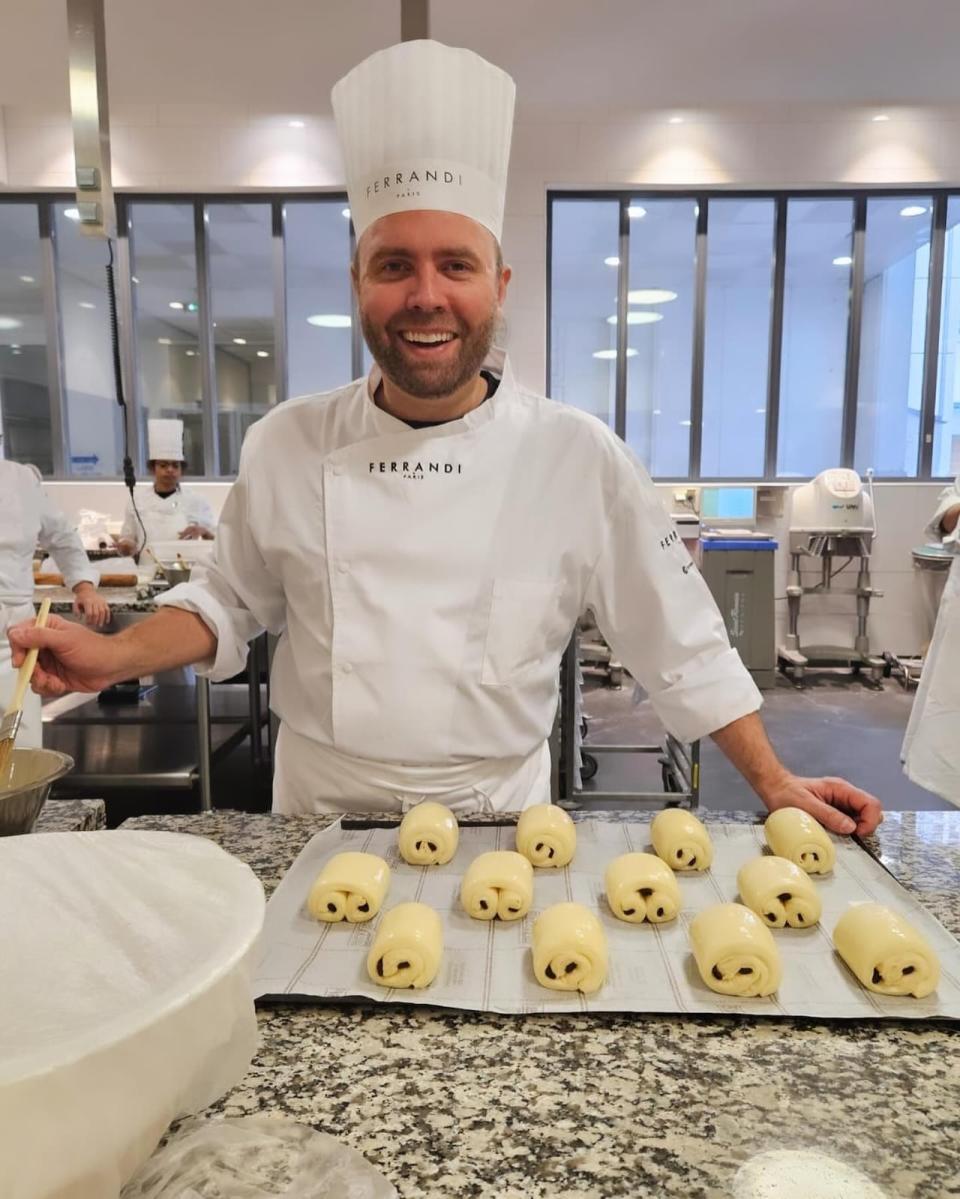 Eldon Murray of The Postmaster's Bakery spent part of this month learning about breads and pastries at Ferrandi Culinary School in Paris.