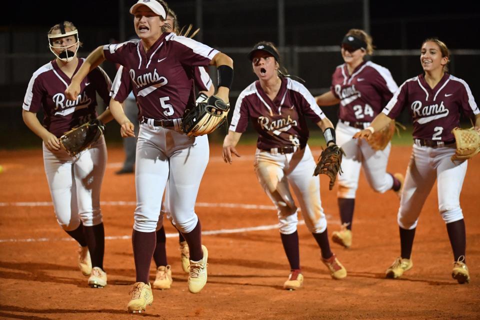 The Riverview Rams have a bye on Monday in the quarterfinal round of the Class 7A-District 8 softball tournament.