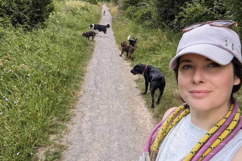 Happy Paws dog walking service owner, Brittanie Boughton, 35, from Newent, is walking ten hours straight on June 15, and will start at 8am. She is raising money for Teckels Animal Sanctuary as she knows how hard the team at the centre work to help animals who are taken into rescue there