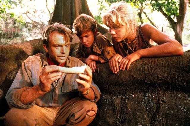 <p>Universal/courtesy Everett Collection</p> Sam Neill, Joseph Mazzello, and Ariana Richards in 'Jurassic Park'