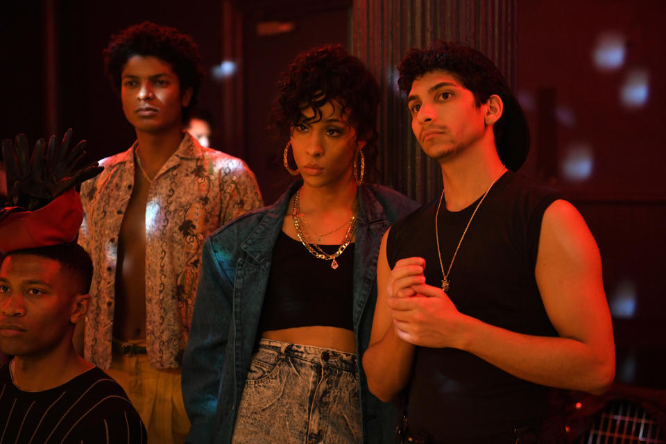 MJ Rodriguez in "Pilot" of Pose (Season 1), watching ballroom competition