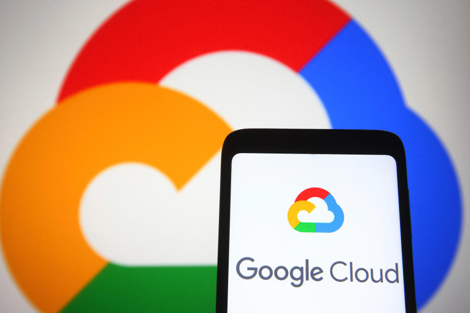 UKRAINE - 2021/06/17: In this photo illustration, Google Cloud Platform (GCP) logo is seen on a smartphone screen. (Photo Illustration by Pavlo Gonchar/SOPA Images/LightRocket via Getty Images)