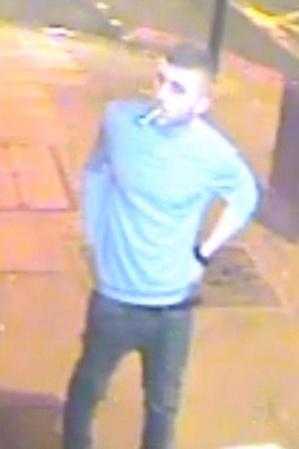 Suspect: Police have released an image of a man they would like to speak with in connection with the incident (Metropolitan Police)