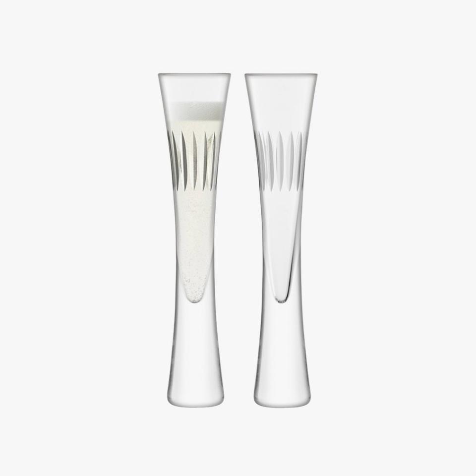 LSA International Moya cut champagne flutes