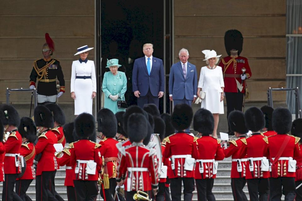 美國總統川普3日展開對英國的國是訪問。 (圖:英國王室)