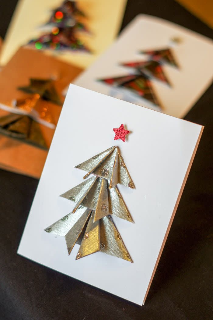 Origami Paper Tree Cards