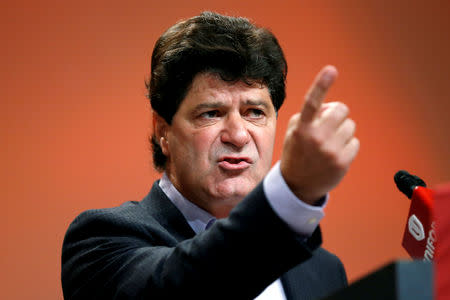 FILE PHOTO: Unifor President Jerry Dias speaks during the Unifor convention in Ottawa, Ontario, Canada, August 24, 2016. REUTERS/Chris Wattie/File Photo