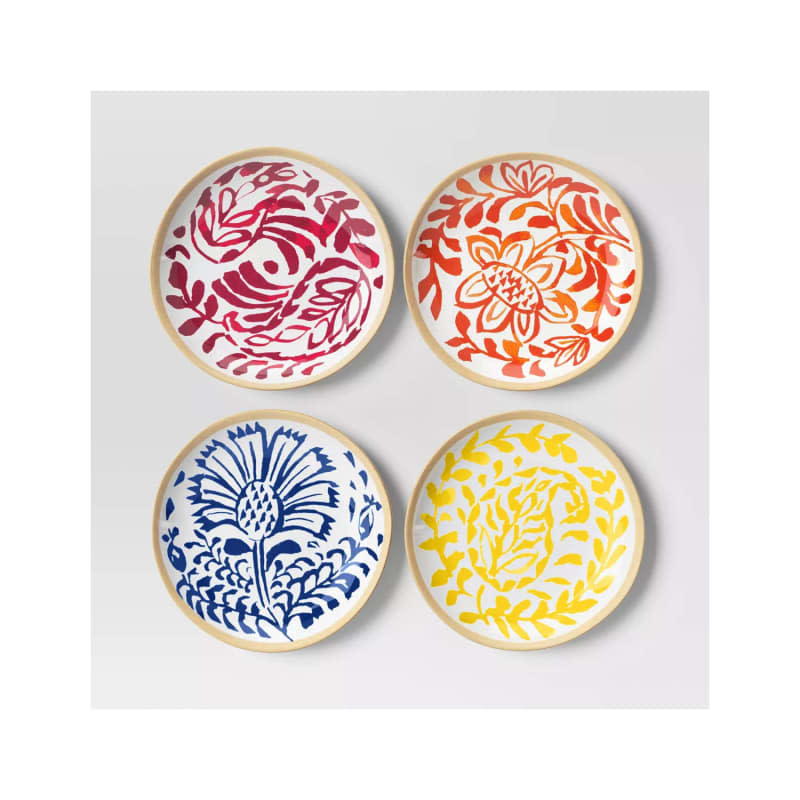 4pk Melamine Appetizer Plates