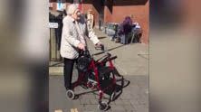 The elderly woman told the man, 