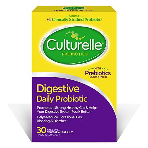 4) Culturelle Daily Probiotic, Digestive Health Capsules, Most Clinically Studied Probiotic Strain, Proven to Support Digestive and Immune Health, 30 Count