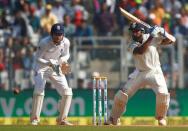 Cricket - India v England - Fourth Test cricket match - Wankhede Stadium, Mumbai, India - 10/12/16. India's Murali Vijay plays a shot. REUTERS/Danish Siddiqui