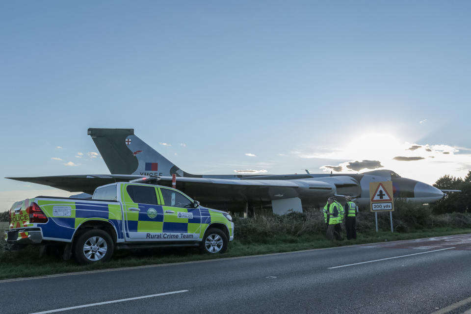 The plane was close to ending up on the road. (swns)