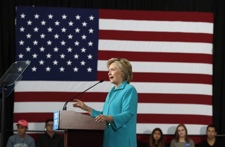 Hillary Clinton speaks at a campaign event at Truckee Meadows Community College in Reno, Nev., on Thursday. (Photo: Carolyn Kaster/AP)