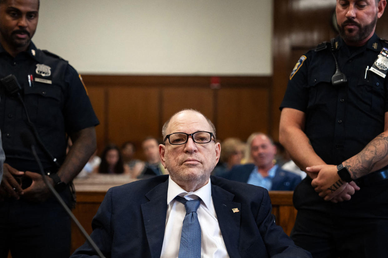 Harvey Weinstein sits in court (Adam Gray / AFP via Getty Images Pool file)