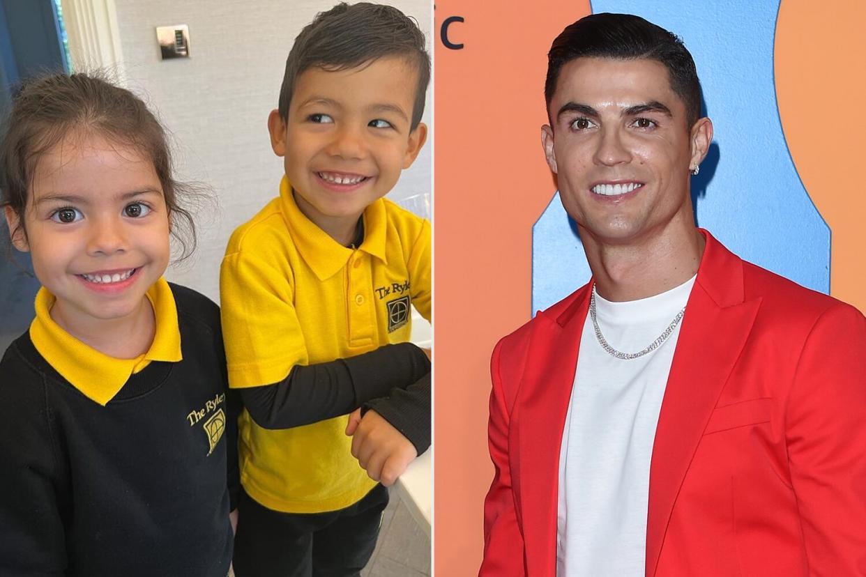 Cristiano Ronaldo Celebrates Twins Eva and Mateo's 5th Birthday: 'Couldn't Be More Proud' https://www.instagram.com/cristiano/. ; SEVILLE, SPAIN - NOVEMBER 03: Georgina Rodriguez and Cristiano Ronaldo attend the MTV EMAs 2019 at FIBES Conference and Exhibition Centre on November 03, 2019 in Seville, Spain. (Photo by Kate Green/Getty Images for MTV)