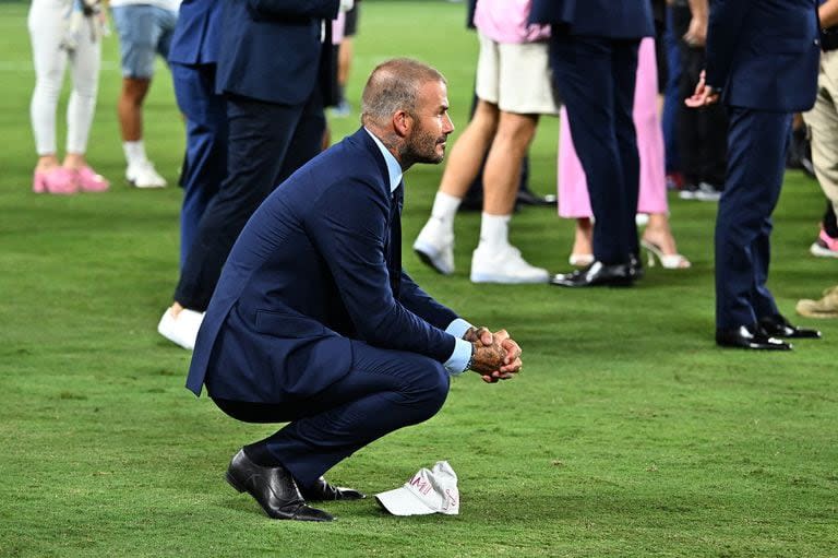 David Beckham está llevando las gestiones por el arquero español español que quiere Inter Miami (Photo by CHANDAN KHANNA / AFP)