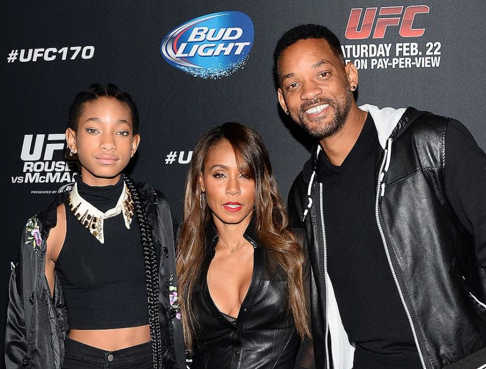 Will Smith with Jada Pinkett-Smith and their daughter Willow (Getty Images)