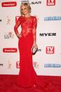 While most stars tend to stick to a black or white fashion palette on the red carpet, in 2013 Samara Weaving broke the mold and looked sensational in this daring red gown.