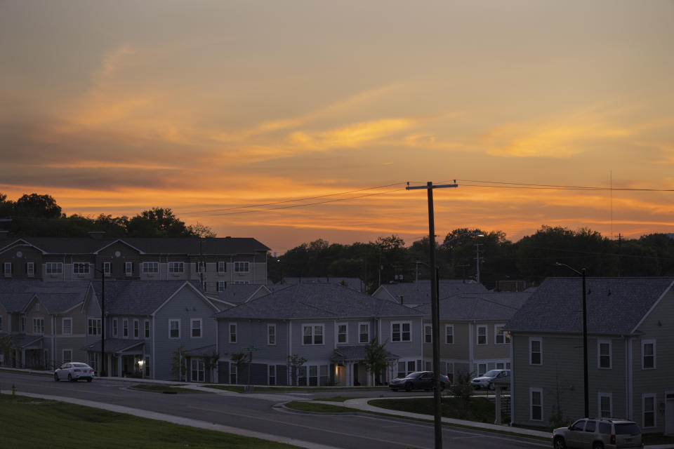 A view of the Five Points neighborhood Friday, Aug. 4, 2023 in Knoxville, Tenn. The city saw a spike in gun deaths in 2020 and 2021, with a gun homicide rate that at one point in 2021 rivaled Chicago's. (AP Photo/George Walker IV)