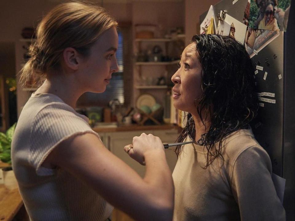 Jodie Comer and Sandra Oh in ‘Killing Eve’ (BBC America)