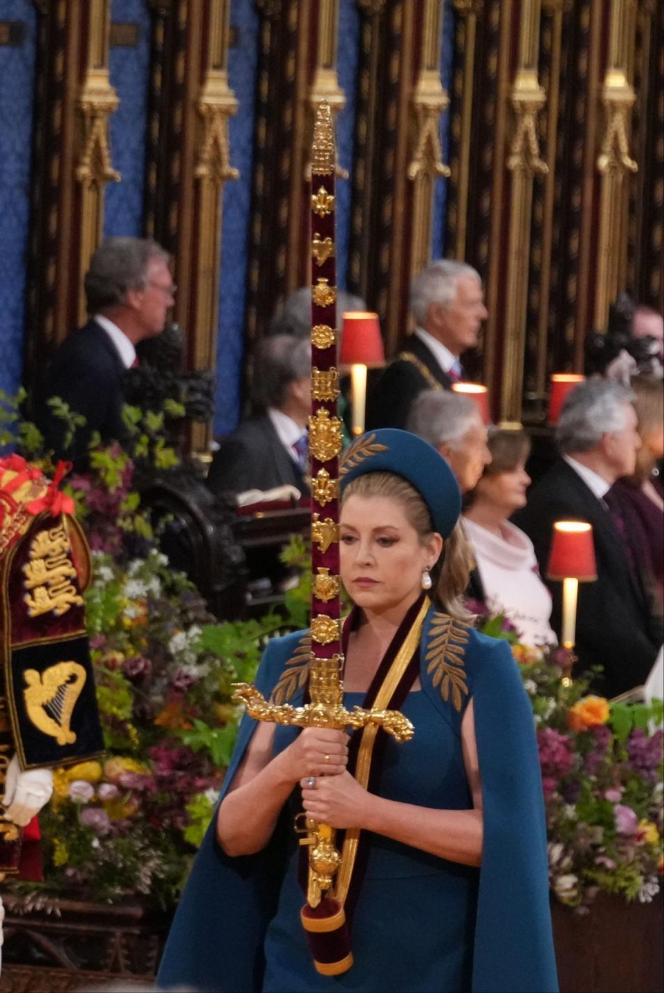 IN FOR A PENNY, IN FOR A POUND: At the Coronation, Lord President ofthe Council Penny Mordaunt held aloft the Sword of State for 51 minutes (Getty Images)