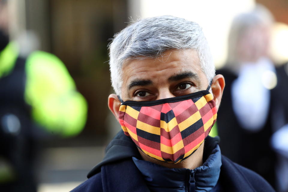 London's mayor, Sadiq Khan, said he is putting revitalising high streets, supporting communities and boosting jobs at the centre of his plan to rebuild the capital. Photo: Simon Dawson/Reuters