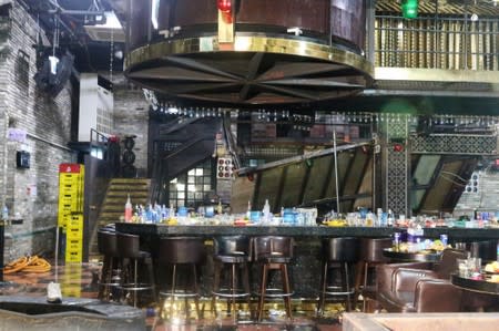 The collapsed structure of a nightclub in Gwangju